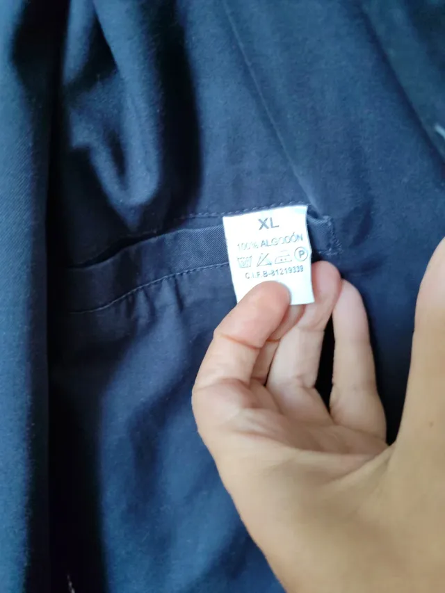 Cazadora de lona azul