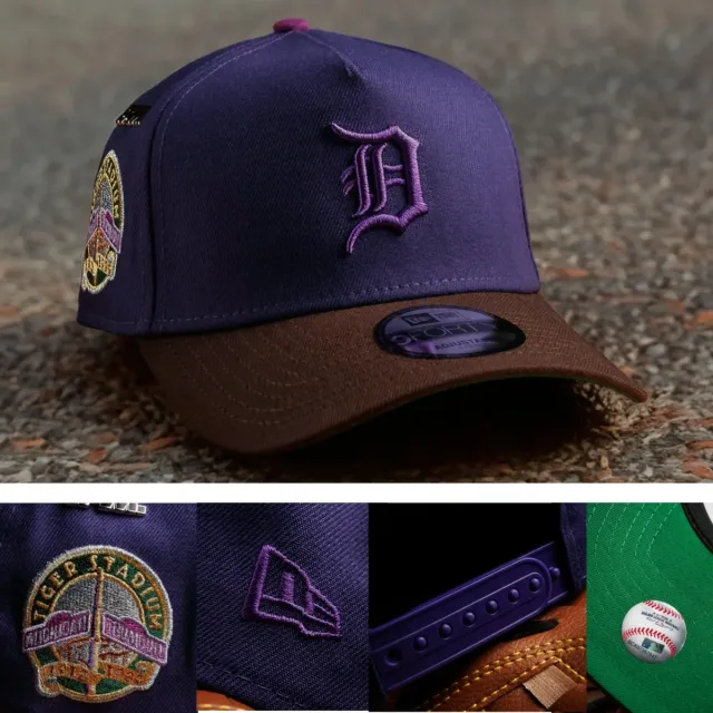 Gorra New Era Detroit Tigers Morada y Marrón