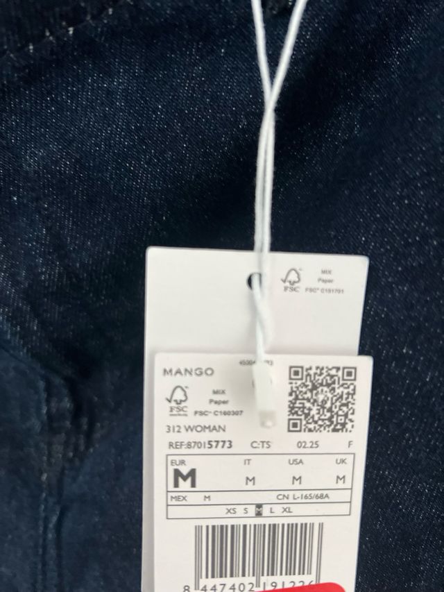 Vaquero Mango regular fit de cintura alta M