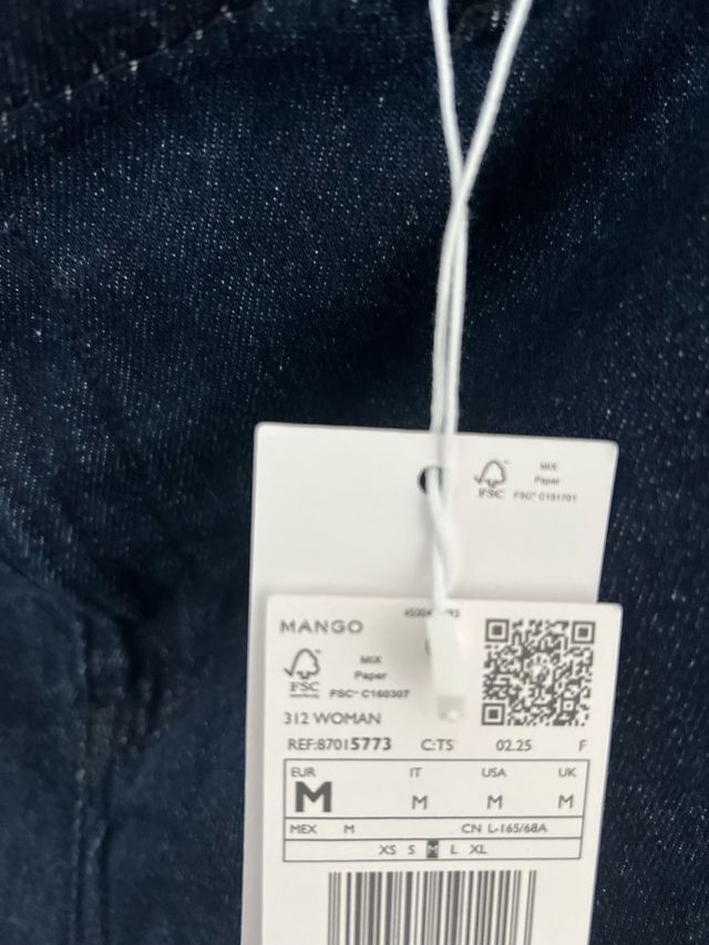 Vaquero Mango regular fit de cintura alta M