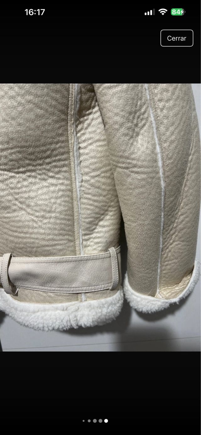 Chaqueta Biker Beige con Borrego