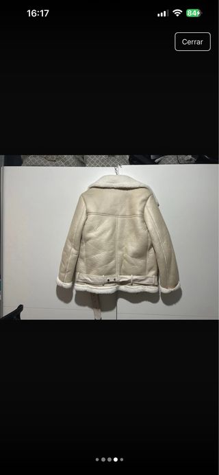 Chaqueta Biker Beige con Borrego