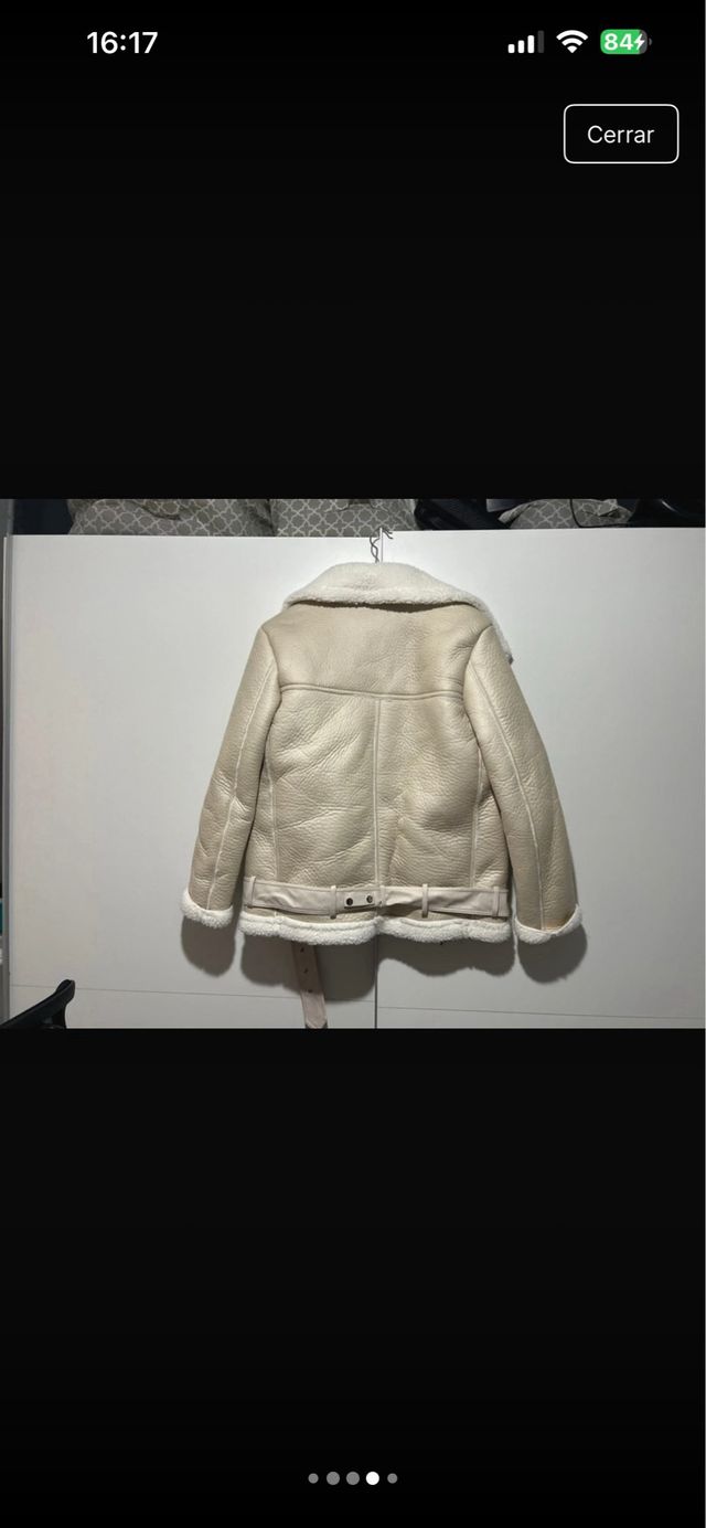 Chaqueta Biker Beige con Borrego