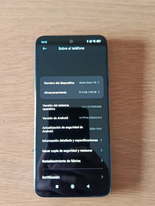 Xiaomi Redmi Note 11S 128GB 8GB RAM Negro