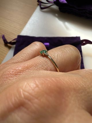 Anillo Aristocrazy Oro Esmeralda Brillantes