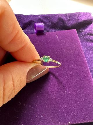 Anillo Aristocrazy Oro Esmeralda Brillantes