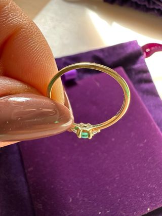 Anillo Aristocrazy Oro Esmeralda Brillantes