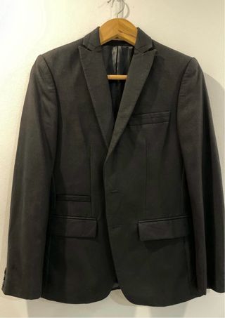 americana negra Zara de hombre talla 44