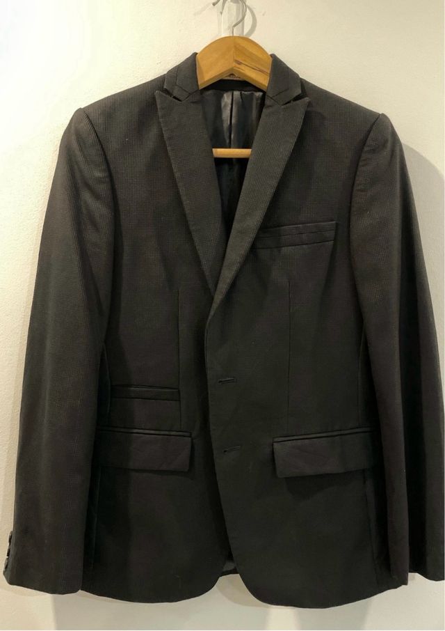 americana negra Zara de hombre talla 44