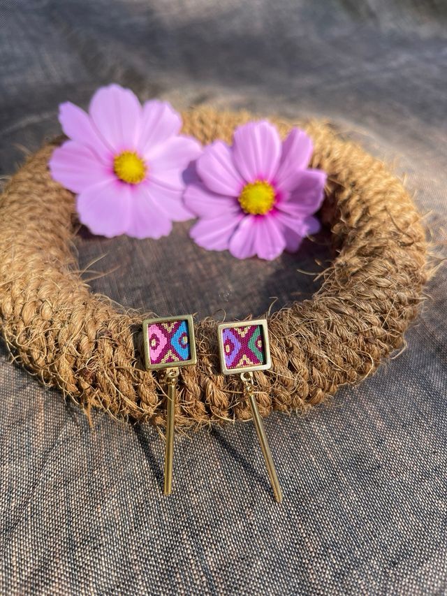 Pendientes artesanales batik Filipinas