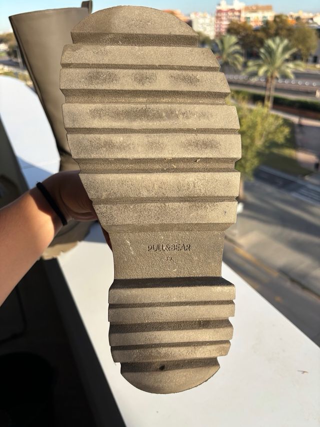 Botas de agua plataforma verde caqui