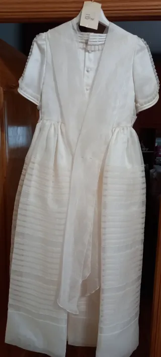 Vestido de Comunión Marla Blanco y Beige