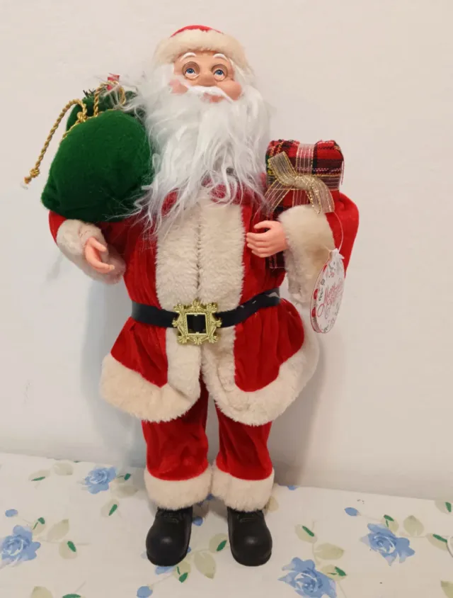 Babbo Natale cm 50 con sacco e regalo