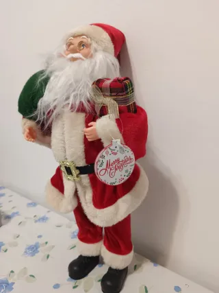 Babbo Natale cm 50 con sacco e regalo