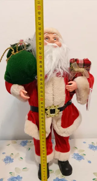 Babbo Natale cm 50 con sacco e regalo