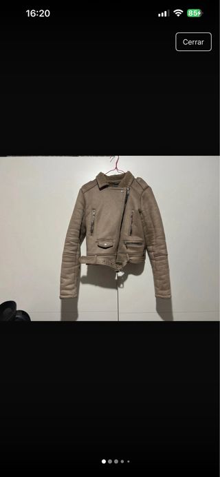 Chaqueta efecto ante con borreguito