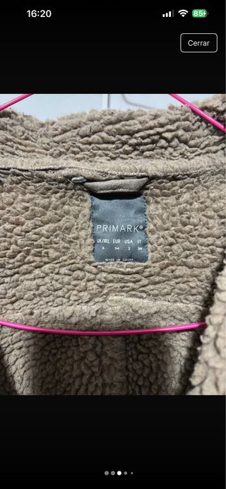 Chaqueta efecto ante con borreguito