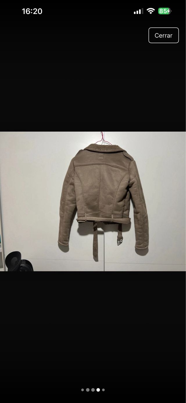 Chaqueta efecto ante con borreguito