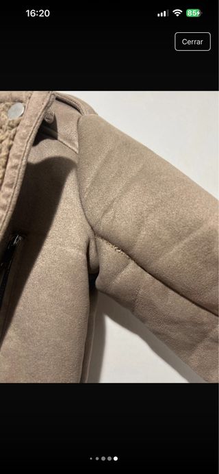 Chaqueta efecto ante con borreguito