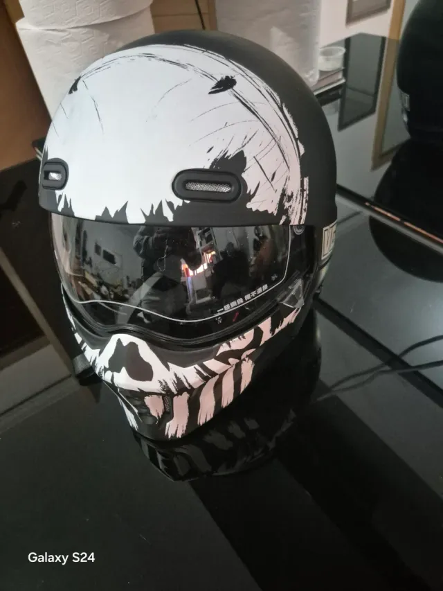 Casco Moto Diseño Calavera