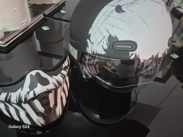 Casco Moto Diseño Calavera