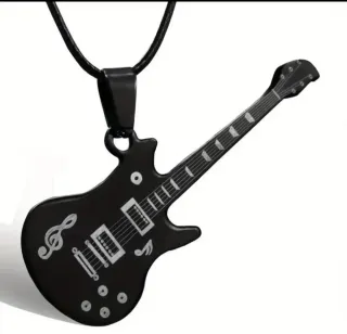 Colgante y cadena guitarra acero