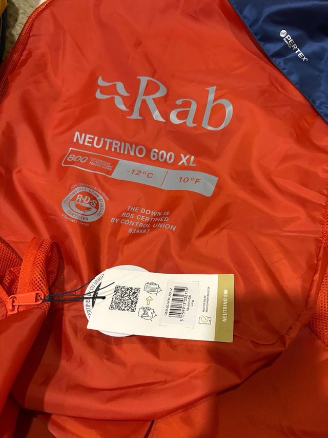 Saco RAB Neutrino 600 XL 800FP -12°C