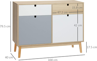 Mobiletto Multiuso Stile Nordico, Armadietto Due A