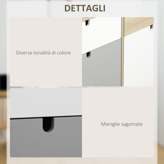 Mobiletto Multiuso Stile Nordico, Armadietto Due A