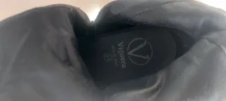 Botín de mujer beige, piel .