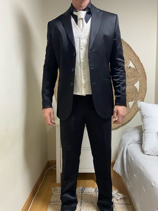 Traje de Novio Negro Talla L