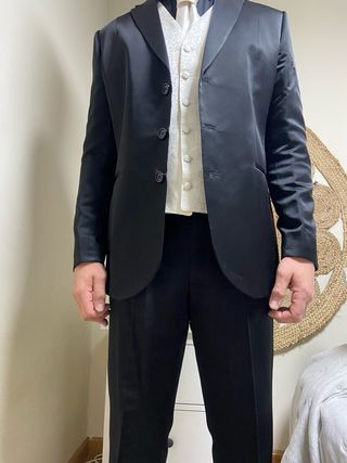 Traje de Novio Negro Talla L