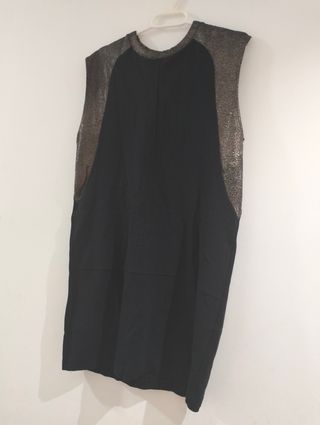 Vestido negro y plateado