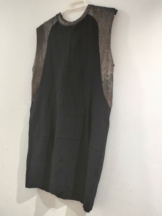 Vestido negro y plateado