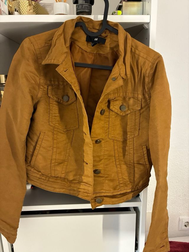 Chaqueta H&M Suede Marrón Talla 34