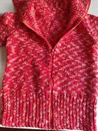 Jersey tejido a mano con cremallera