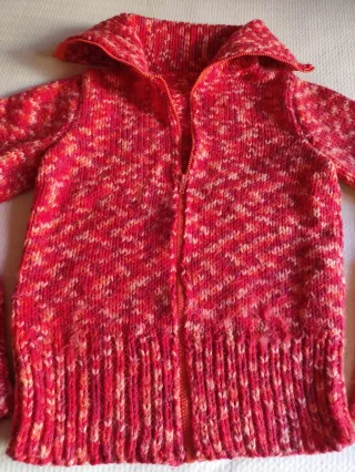 Jersey tejido a mano con cremallera