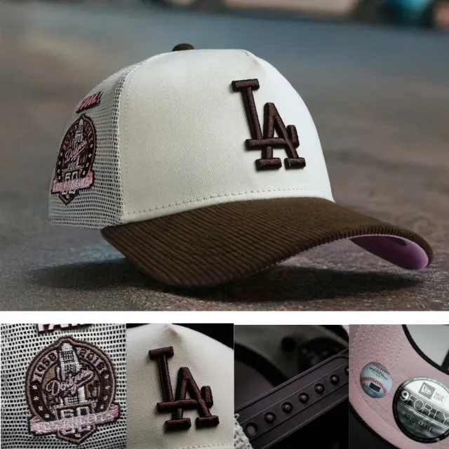 Gorra Los Ángeles Dodgers New Era Beige y Marrón