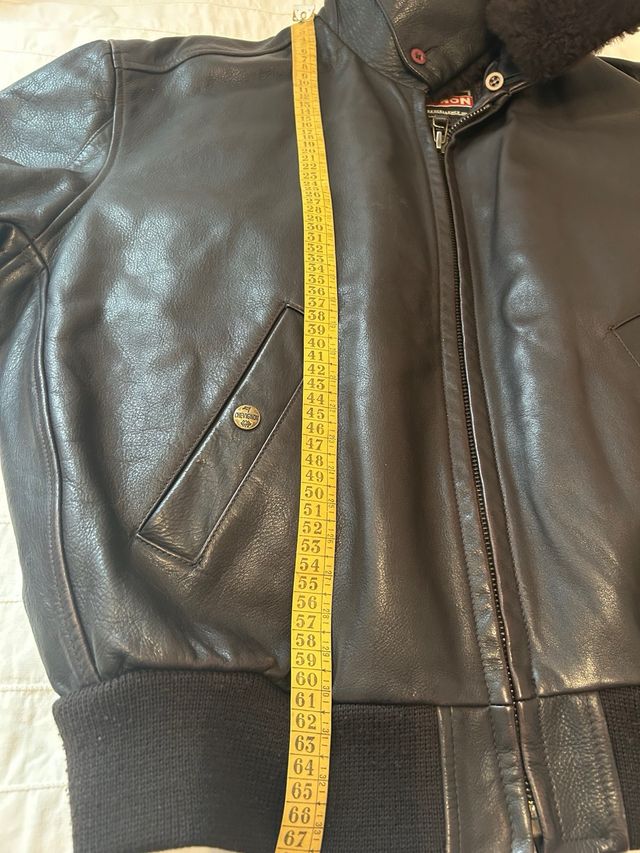 Cazadora de cuero Chevignon marrón