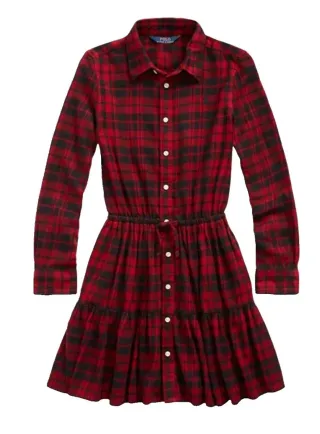 Vestido Polo Ralph Lauren cuadros rojo