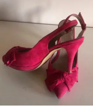 Zapato destalonado mujer ante fucsia