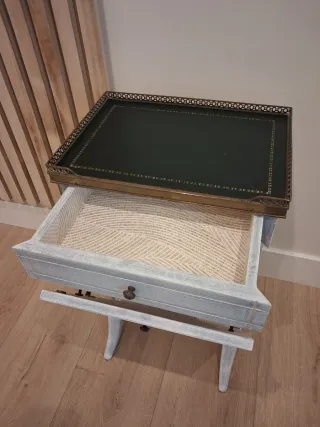 Revistero Telefonera Madera y Metal