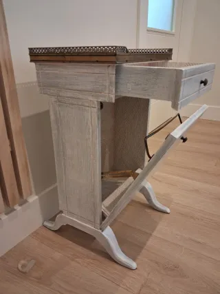 Revistero Telefonera Madera y Metal