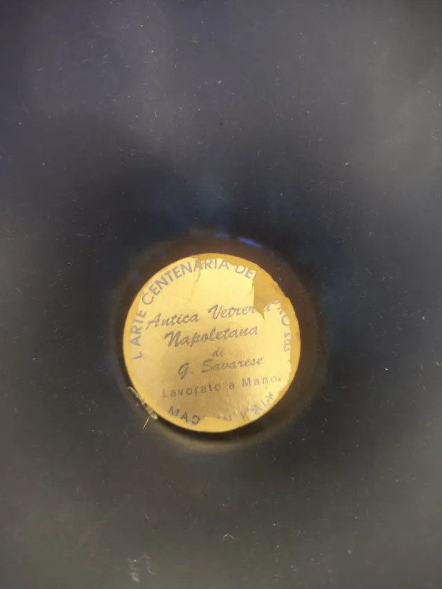 Centro Cristal Azul Italiano Vintage G. Savarese