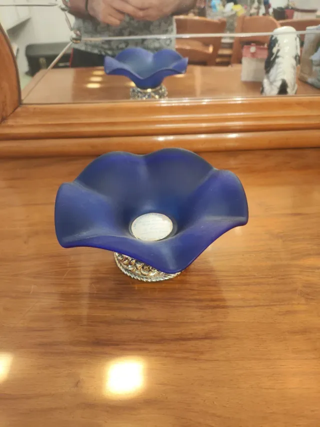 Centro Cristal Azul Italiano Vintage G. Savarese