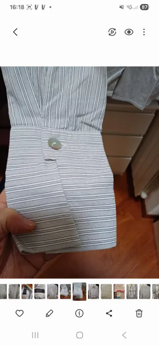 Camicetta a righe con polsini