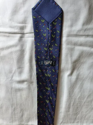 Corbata Hermes azul y verde