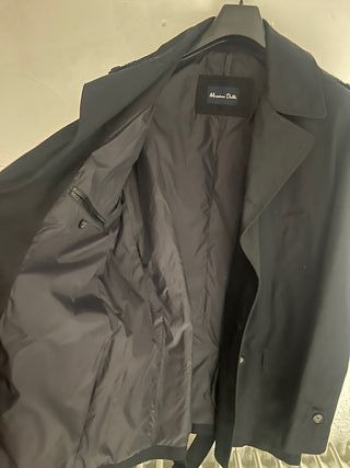 Gabardina Massimo Dutti Negra XXL