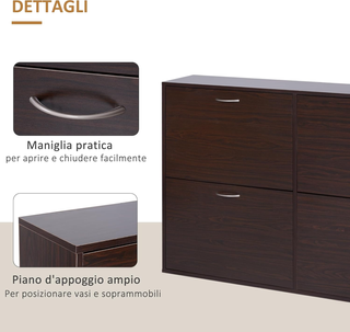 Scarpiera Ingresso Salvaspazio Slim con 4 Ante a R