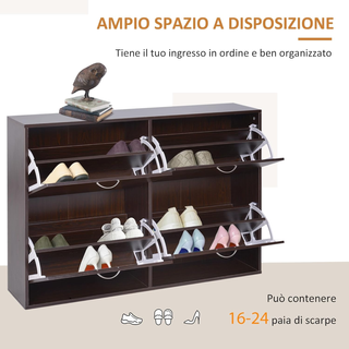 Scarpiera Ingresso Salvaspazio Slim con 4 Ante a R